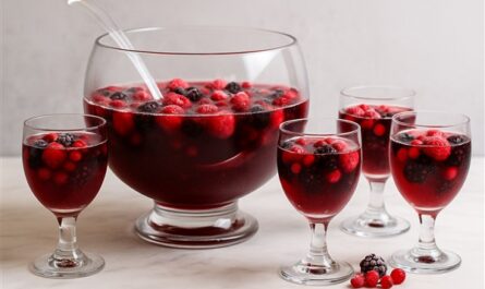 Beeren Mitternachtsbowle – farbintensiv, fruchtig und perfekt für Silvester