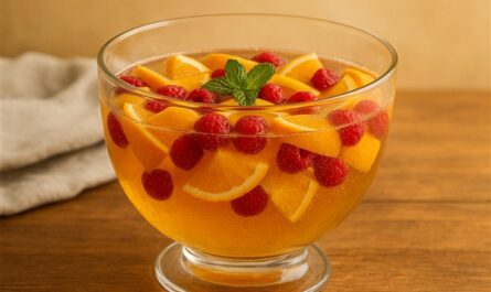 Festtagsbowle mit Sekt – fruchtig, prickelnd und ideal für Silvester