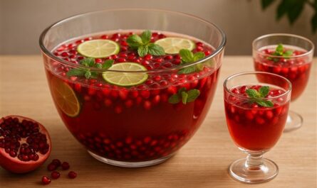 Granatapfel Silvesterbowle – farbintensiv, frisch und perfekt für den Mitternachtsmoment