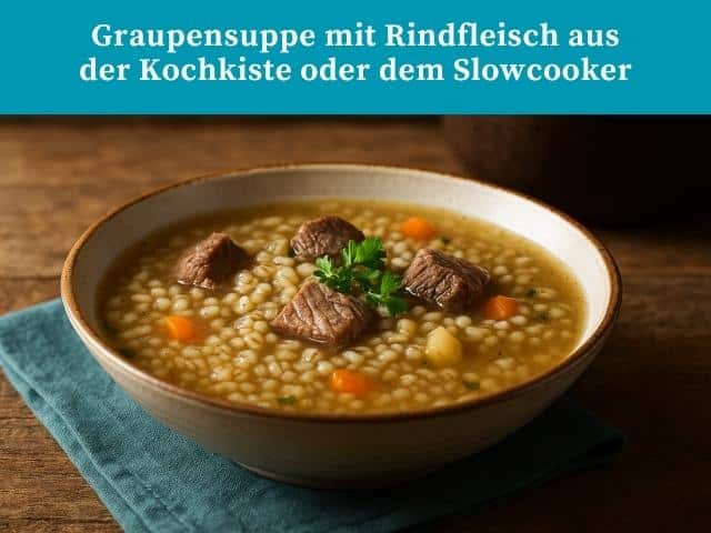 Graupensuppe – ein klassischer Eintopf mit Hackfleisch oder Rindfleisch