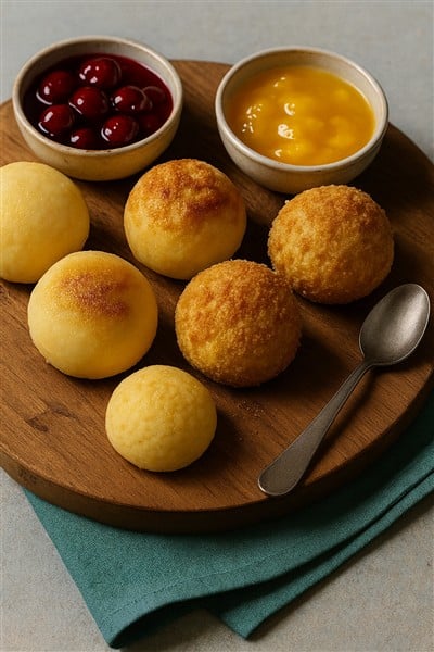 Süße Klöße in verschiedenen Variationen