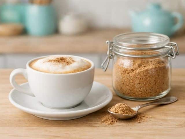Low-Carb Cappuccino-Pulver selber machen – einfach mit Wasser aufgießen