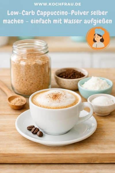 Low-Carb Cappuccino-Pulver selber machen – einfach mit Wasser aufgießen