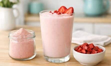 Erdbeermilch Pulver ohne Zucker selber machen