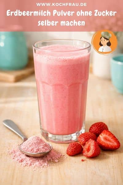 Erdbeermilch Pulver ohne Zucker selber machen