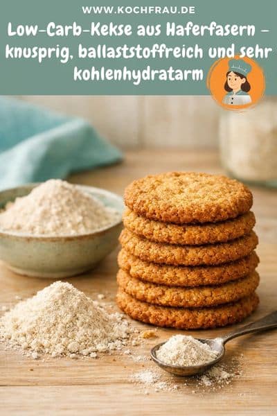 Low-Carb-Kekse aus Haferfasern – knusprig, ballaststoffreich und sehr kohlenhydratarm