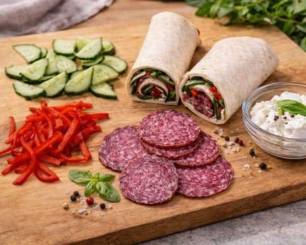 Salami Wrap mit PICK Salami – schneller Wrap ohne Kochen