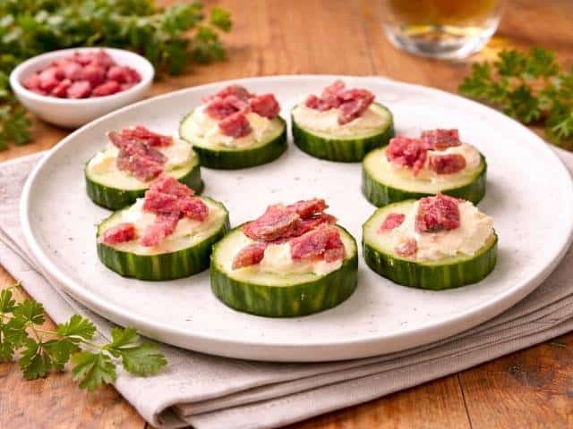 Gurken Salami Snack mit PICK Salami – schneller Snack ohne Kochen