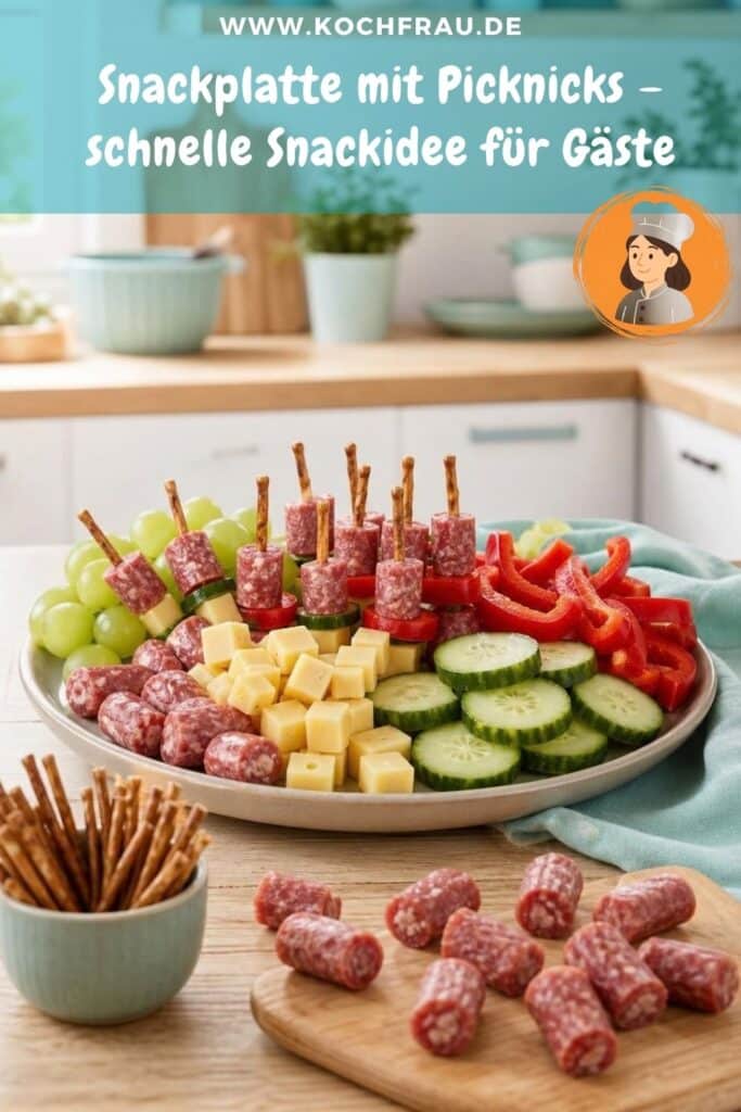 Snackplatte mit Picknicks – schnelle Snackidee für Gäste