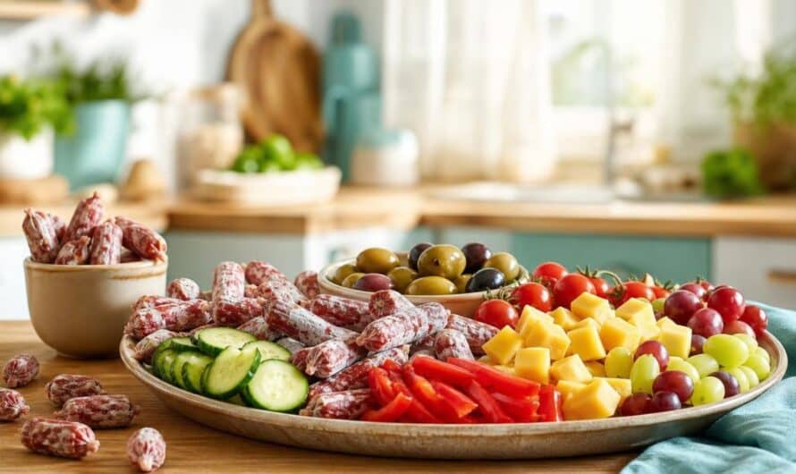 Snackplatte mit Picknicks – schnelle Snackidee für Gäste