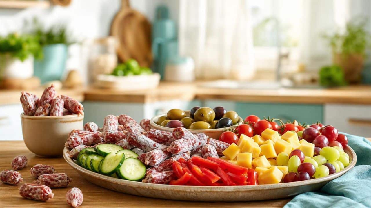 Snackplatte mit Picknicks – schnelle Snackidee für Gäste
