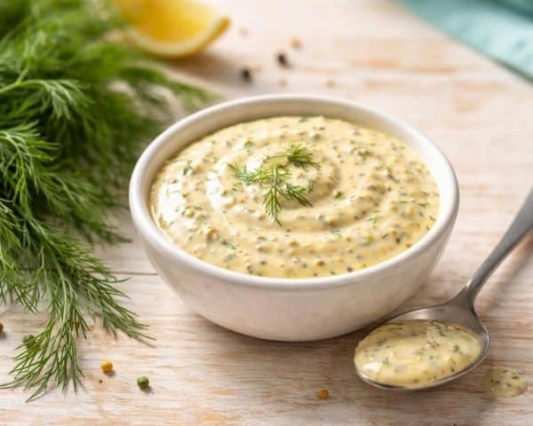 Senf-Dill-Sauce Low Carb selber machen