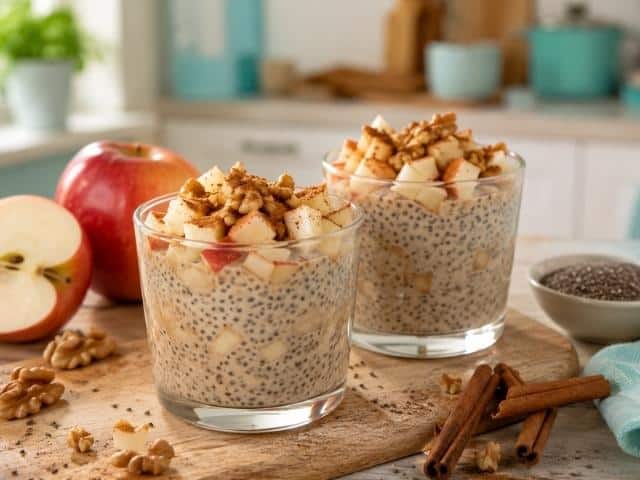 Apfel-Zimt Chiapudding – gemütliches Frühstück zum Vorbereiten