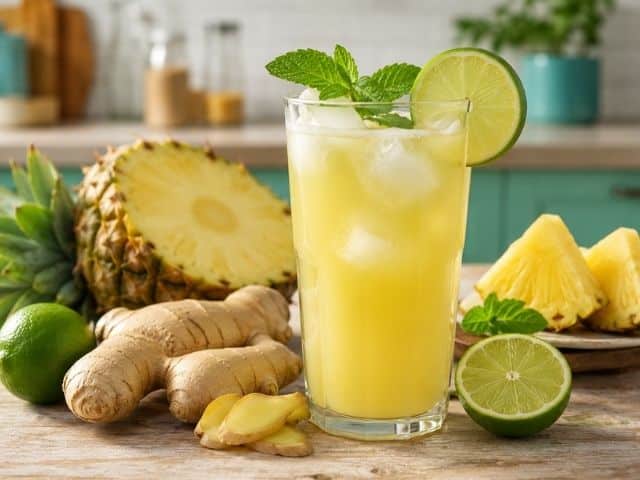 Ingwer-Ananas-Getränk ohne Zucker: mildes Gnamakoudji selber machen