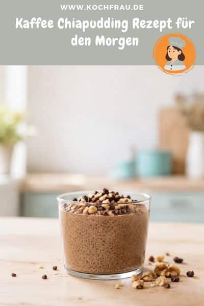 Kaffee Chiapudding Rezept: Cremiger Kaffee Chiapudding als Low-Carb Frühstück im Glas.