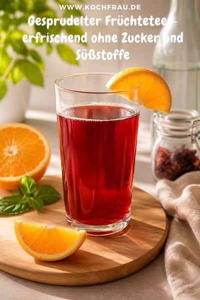 Gesprudelter Früchtetee – erfrischend ohne Zucker und Süßstoffe